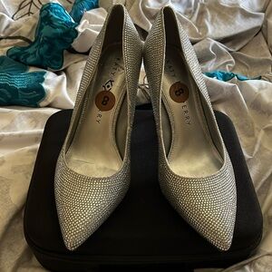Silver diamond heels